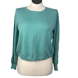 Roxy Daily Routines Sweater Shirt Women’s Size L Color Aqua Pullover Round Neck.
